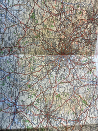 MIDLANDS 1946 Ordnance Survey CLOTH Sheet 8 Quarter Inch Map Fourth Edition