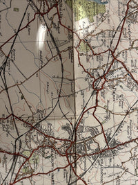 WATFORD Ordnance Survey Cloth One In Map 1929 Rev 32 Sheet 106 Marlow St Albans