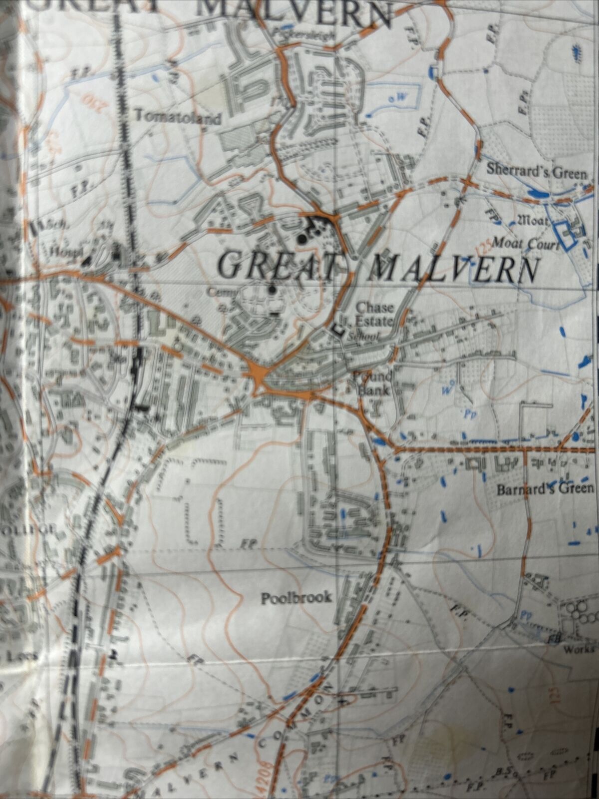 MALVERN Ordnance Survey 1:25,000 First Series 1957 Sheet SO74 Worcestershire