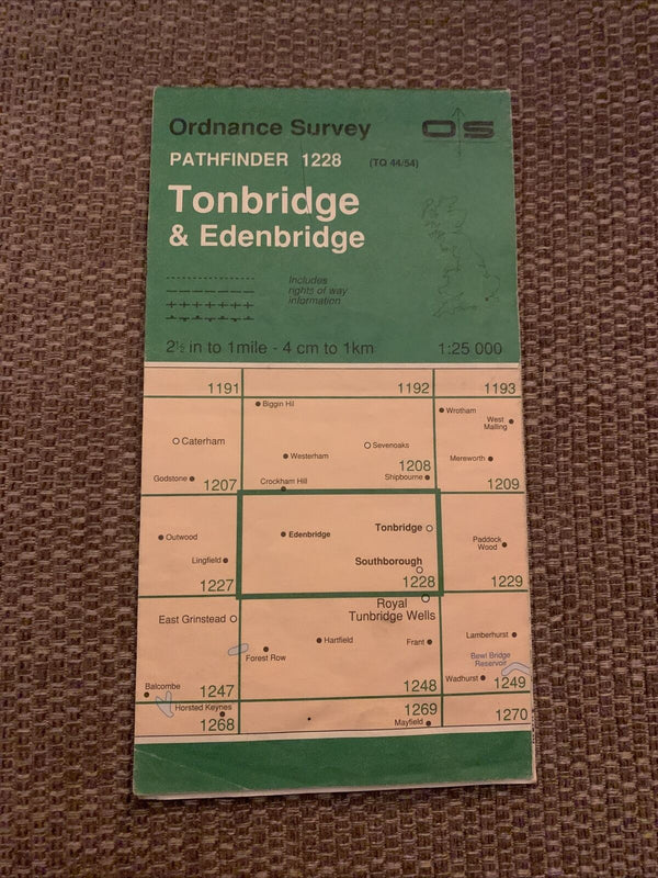 TONBRIDGE & EDENBRIDGE Pathfinder Ordnance Survey 1:25000 1981 No 1228
