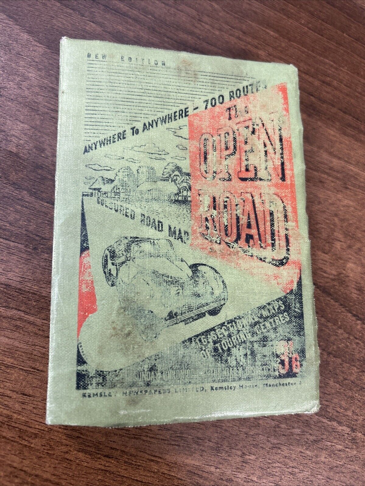 THE OPEN ROAD Illustrated Many Fold Out Maps Also UK map 1940s?