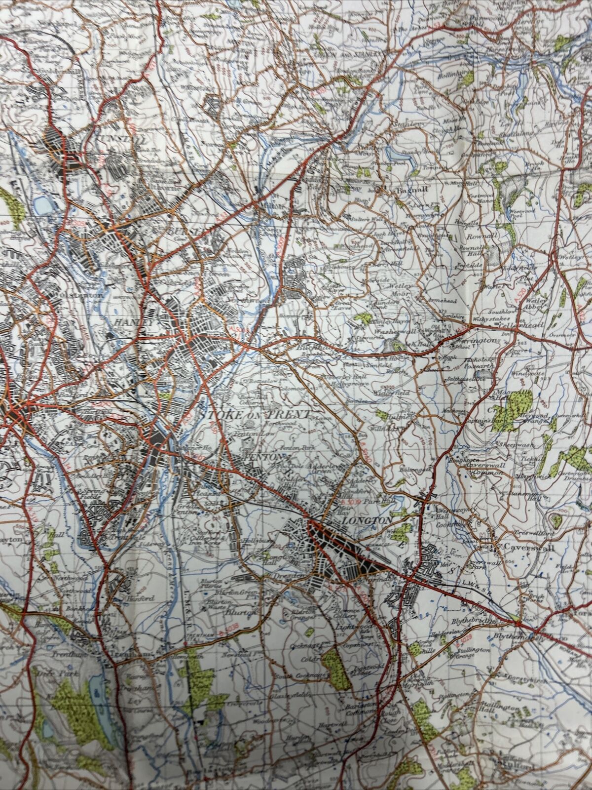 STOKE ON TRENT Ordnance Survey Paper Sixth Series 1947 Sheet 110 One Inch Crewe