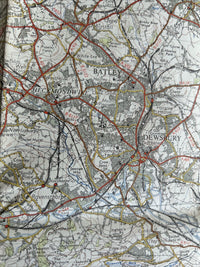 HUDDERSFIELD Ordnance Survey Seventh Series Paper One inch 1954 Sheet 102 Batley