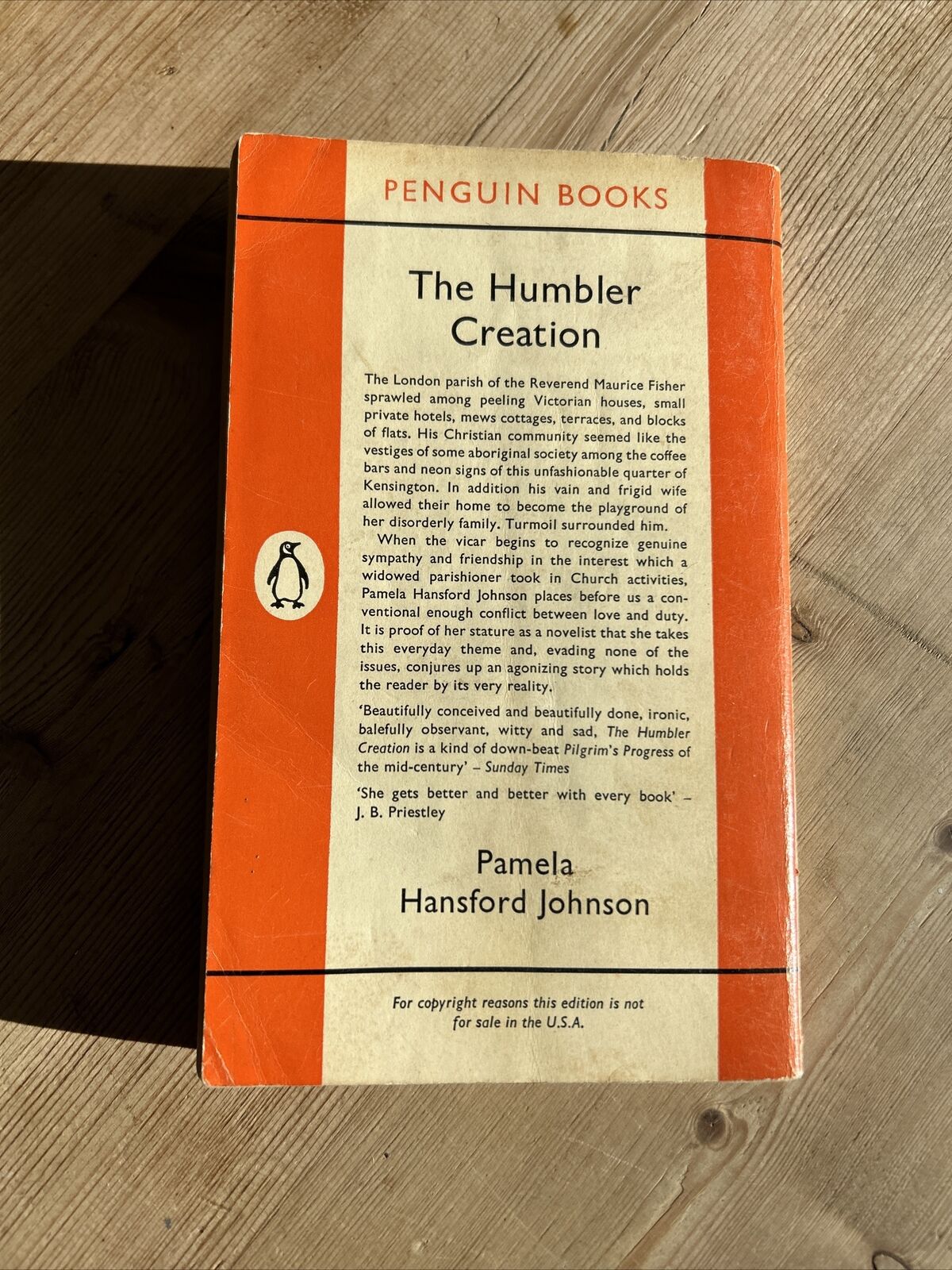 THE HUMBLER CREATION Pamela Hansford Johnson - Penguin Books 1961 No 1632 First