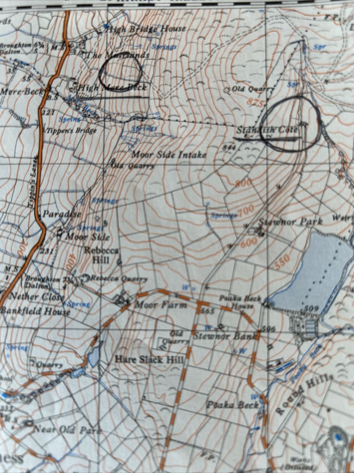 DALTON IN FURNESS Ordnance Survey 1:25,000 First Series 1952 Sheet SD27 marked*