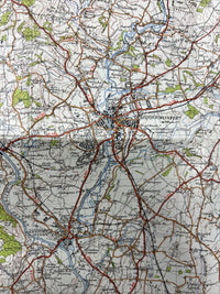 KIDDERMINSTER Ordnance Survey Cloth One Inch Map 1947 Sixth Edition Sheet 130