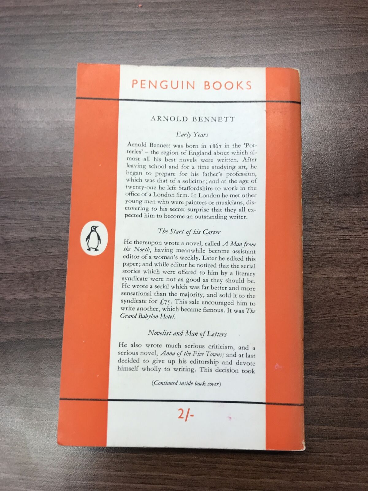 RICEYMAN STEPS - Arnold Bennett - Penguin Paperback 1954 No 996