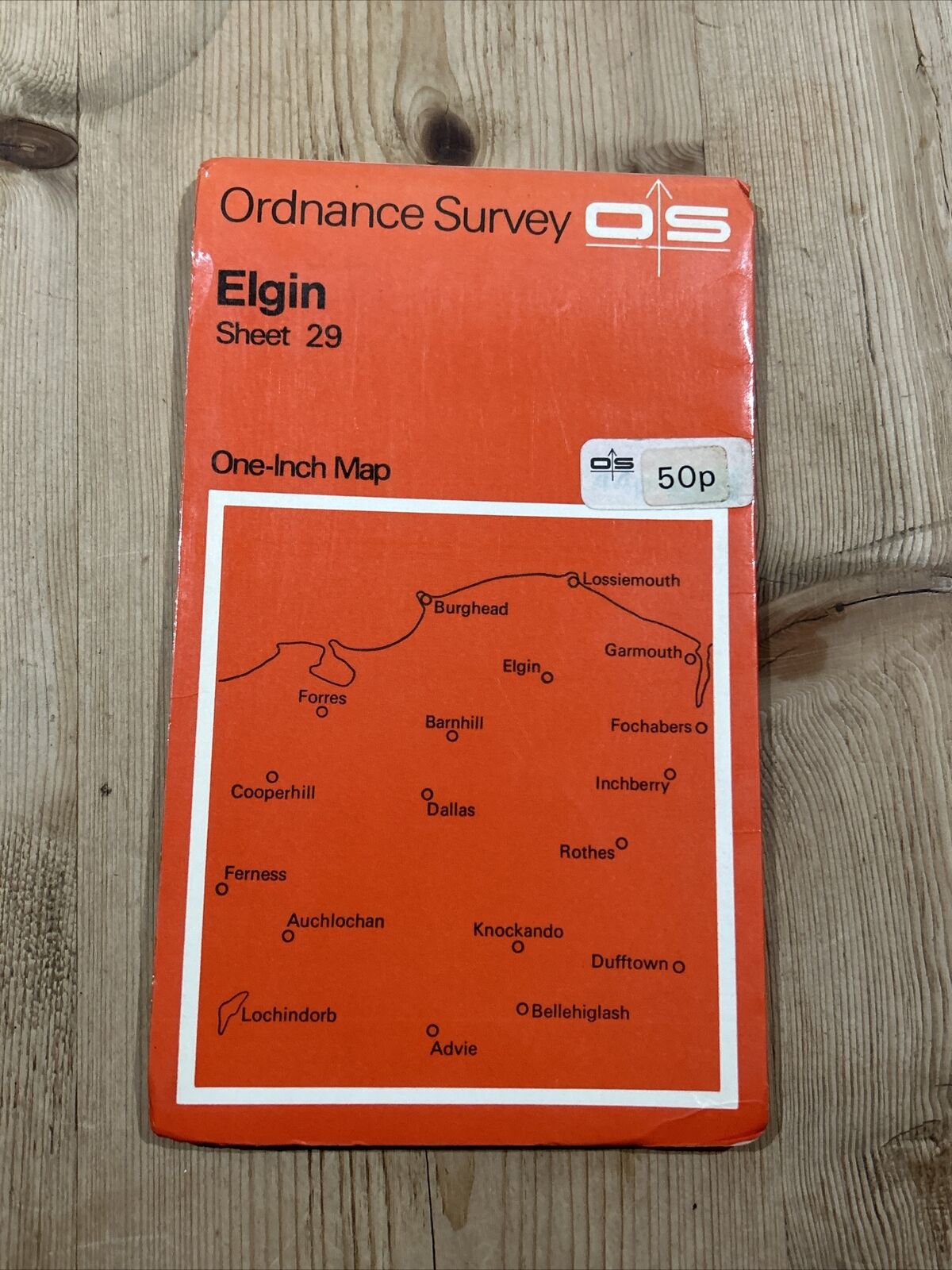 ELGIN Ordnance Survey Map One Inch 1959 Sheet 29 Scotland Rothes Lossiemouth