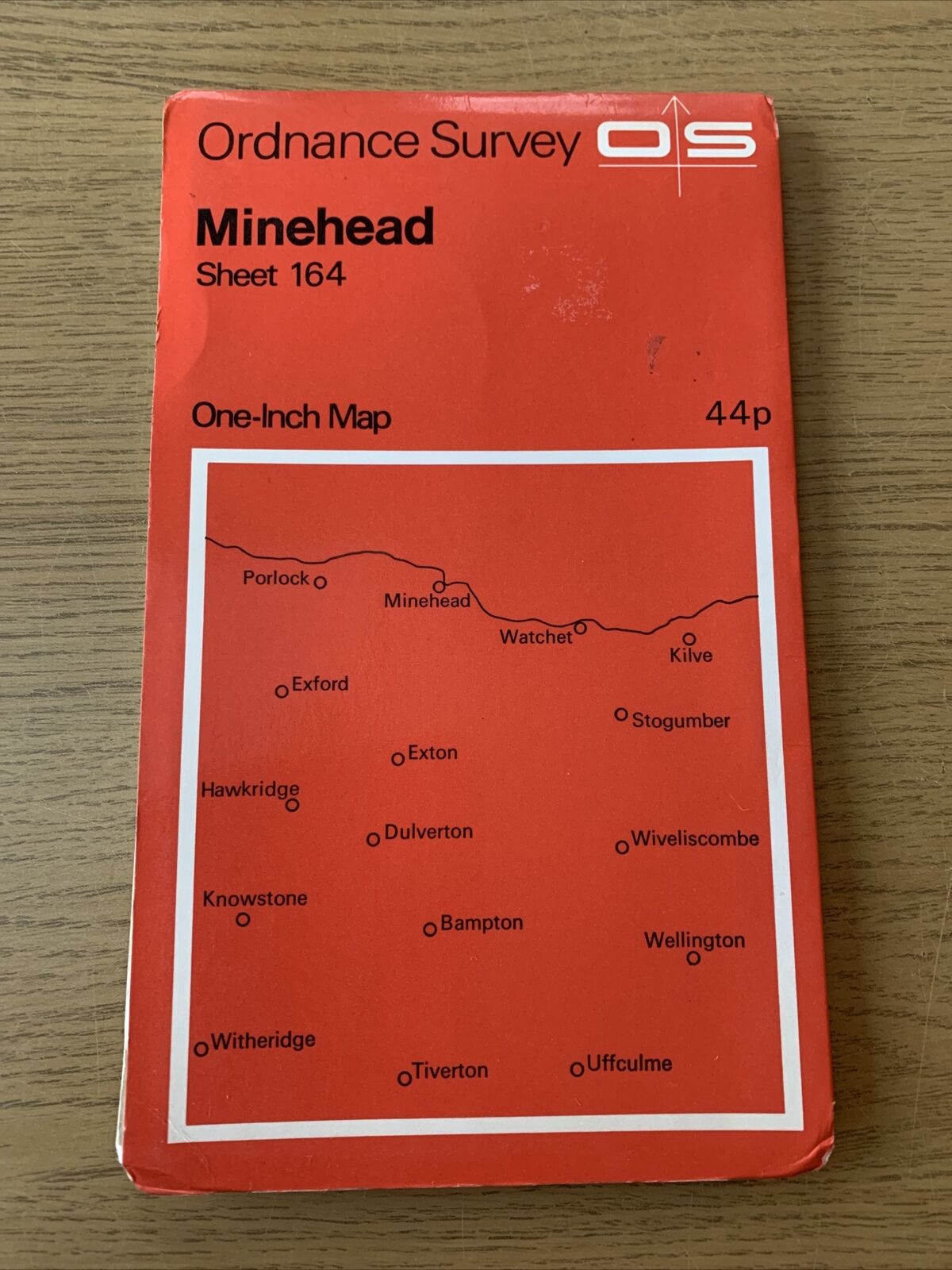 MINEHEAD Ordnance Survey One Inch Sheet 164 Tiverton Devon 1972 Good Condition