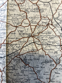 WHITBY Hornes Tourist Cloth Map 1906? Produced By Gall & Inglis Saltburn