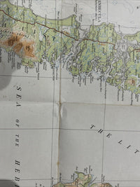 THE WESTERN HIGHLANDS Skye S Heb. Cloth Ordnance Survey Quarter In Sheet 6 1922