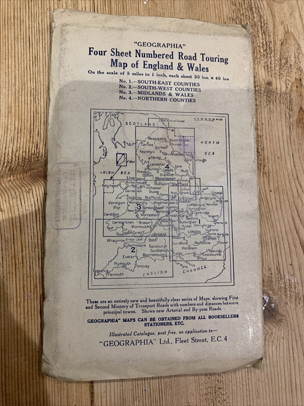 WEST MIDLANDS MAP 30 Miles Around BIRMINGHAM- GEOGRAPHIA 1950s?