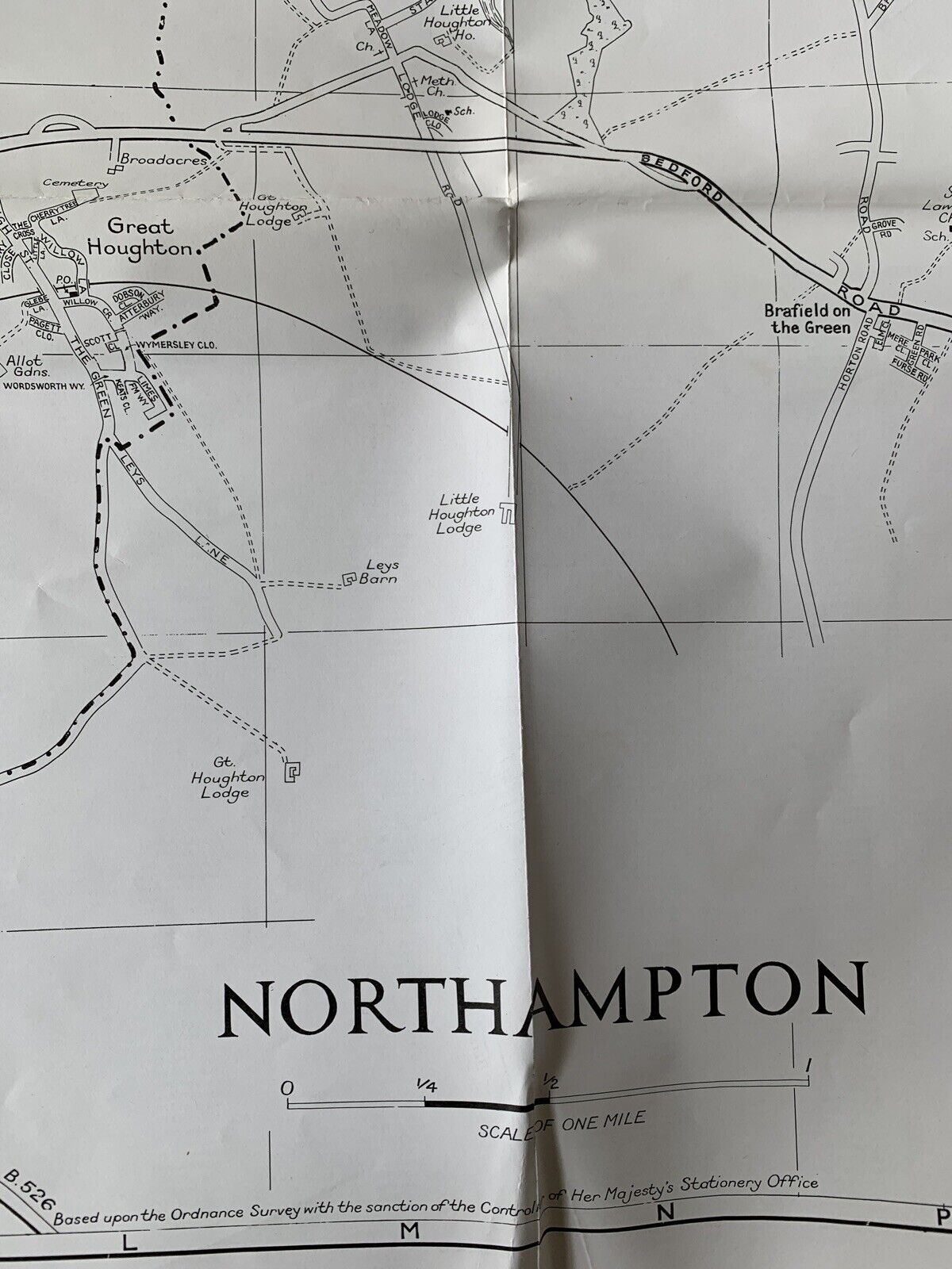 Northampton Earls Barton & Brixworth - Barnetts Map 1994