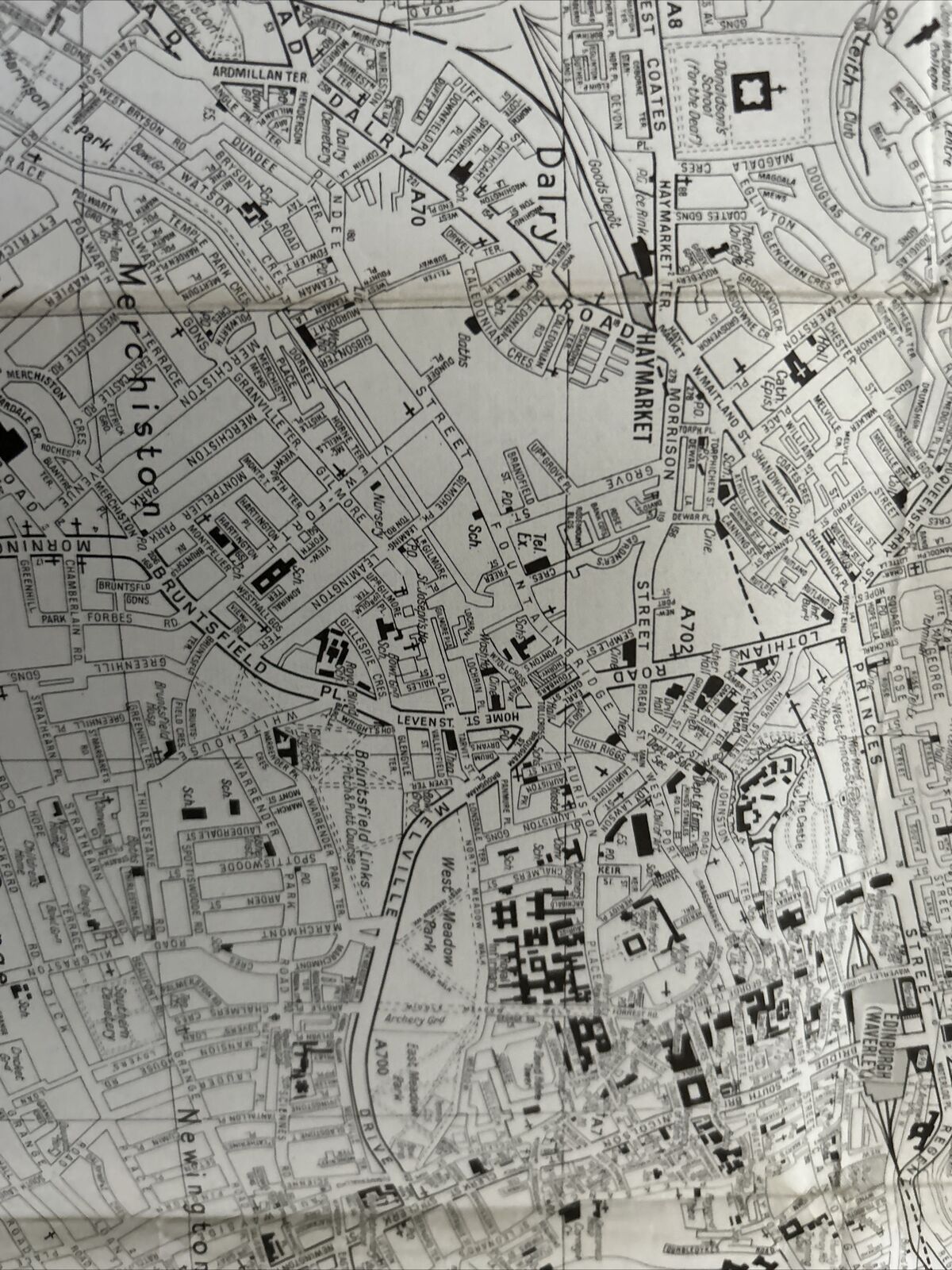 EDINBURGH Scotland Street Plan Geographia Circa 1980