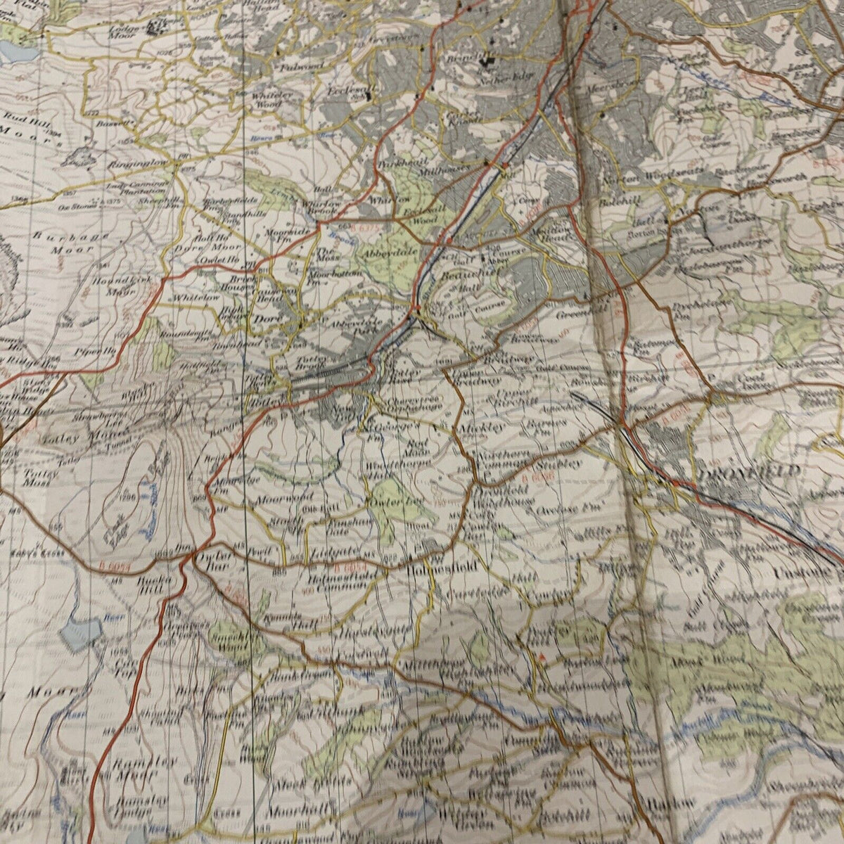 BUXTON & MATLOCK Seventh Ser Cloth Ordnance Survey Map One Inch 1953 Sheet 111