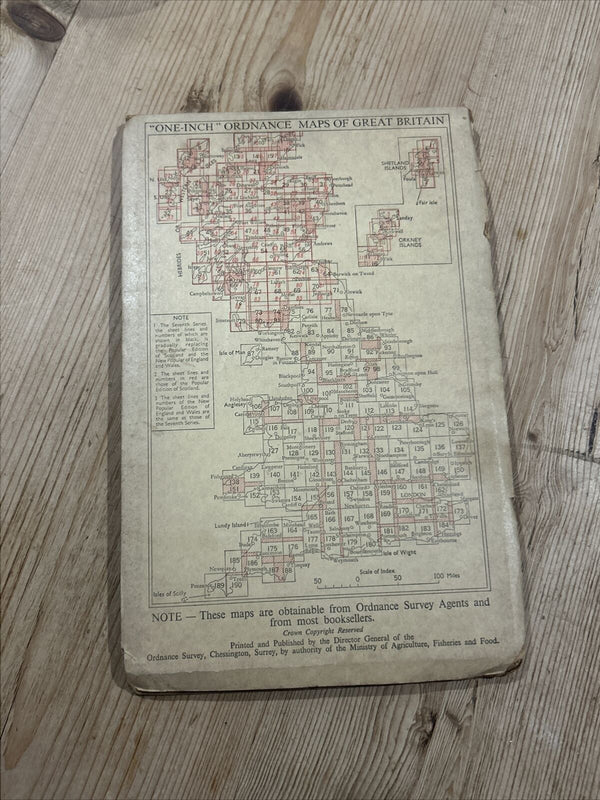 LONDON North West Ordnance Survey Seventh Series CLOTH One inch 1957 Sheet 160