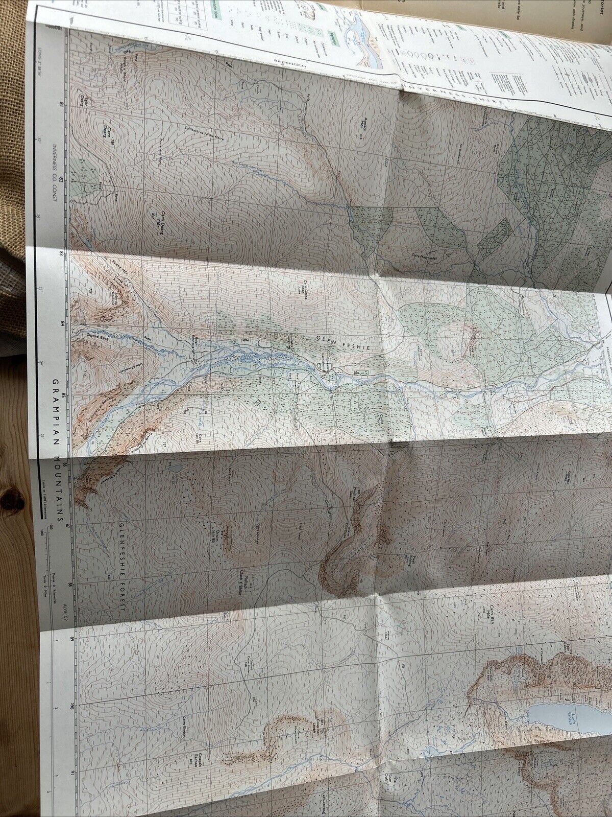 GLEN FESHIE Ordnance Survey Map Pathfinder NN 89/99 1975 Ben Macdui Loch Einich