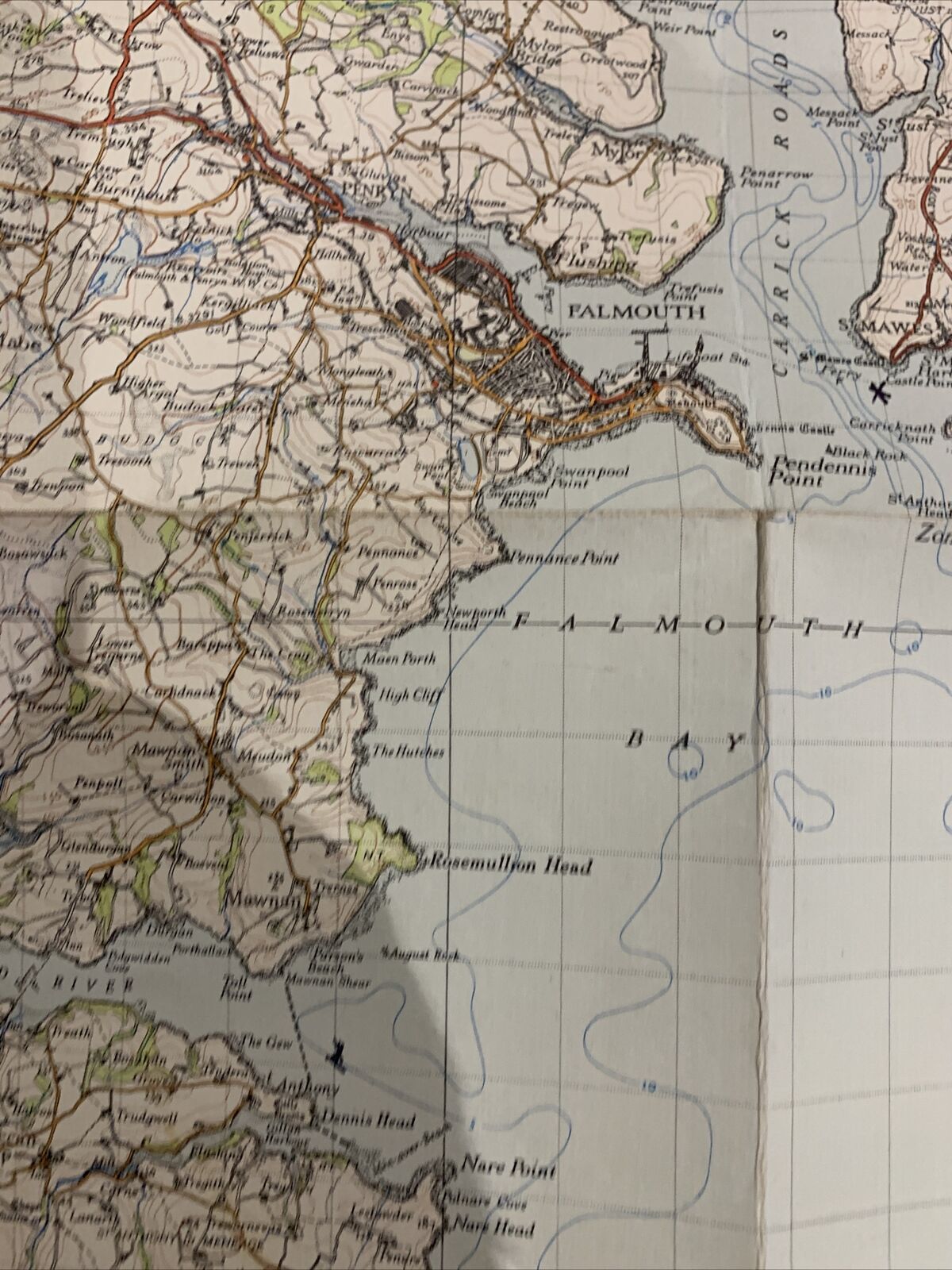 Truro Falmouth Cornwall Cloth 1946 6th Series Ordnance Survey One Inch Sheet 190