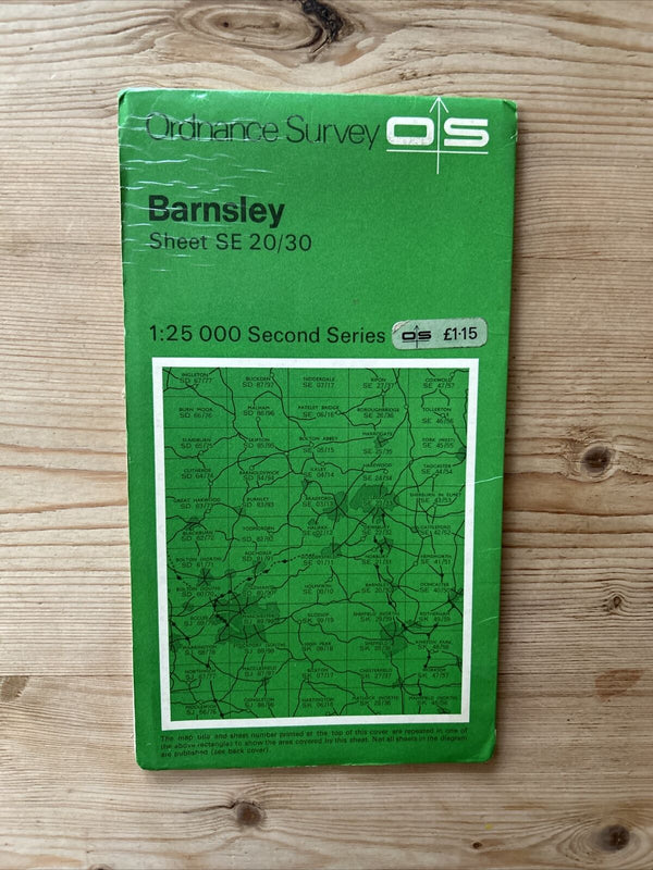 BARNSLEY Ordnance Survey Second Series Map SE20/30 1972 PENISTONE Cawthorne