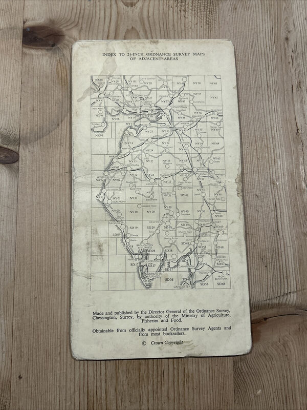 WAST WATER Eskdale Ordnance Survey Sheet NY10 1:25000 1961 Lakes Lake District