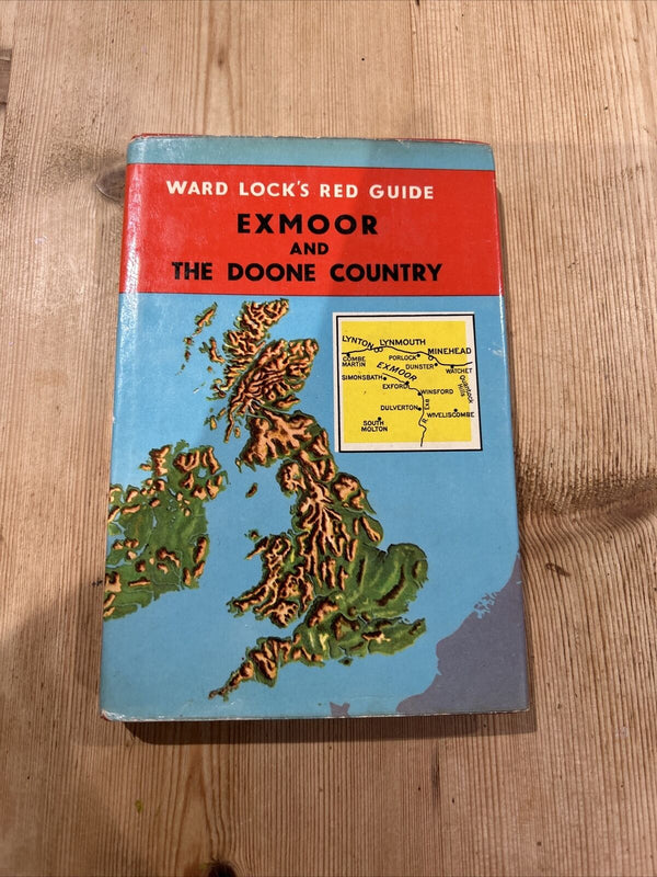 EXMOOR & THE DOONE COUNTRY Ward Locks Red Guide Hardback Dust Jacket Maps Photos