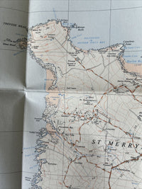TREVOSE HEAD Cornwall Ordnance Survey Sheet SW75 Two & Half Inch MAP 1964