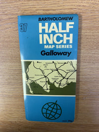 Bartholomew Half Inch Map No 37 Galloway Scotland  1971