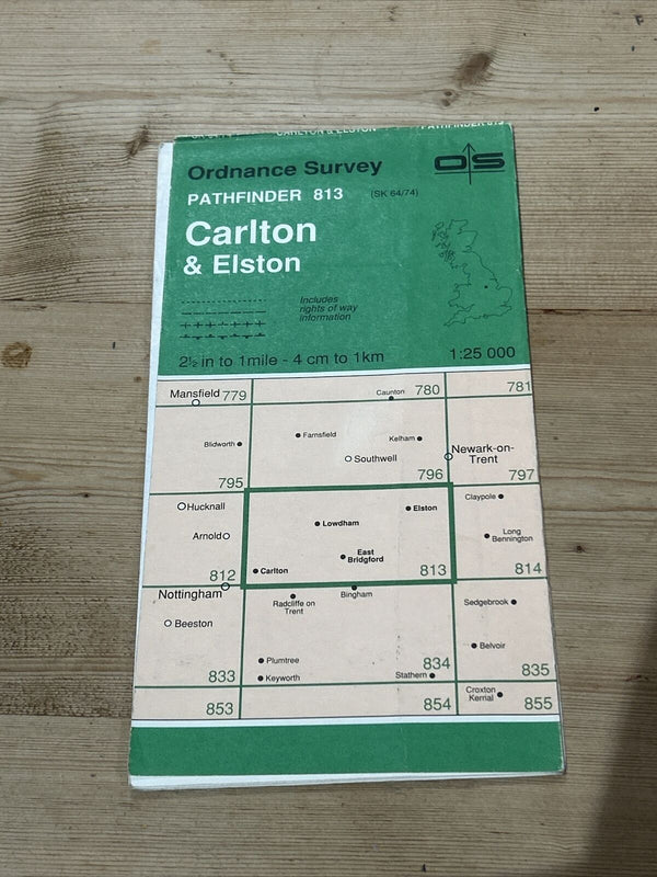 CARLTON and ELSTON Pathfinder 813 SK64/74 Ordnance Survey 1992 Orston Shelford