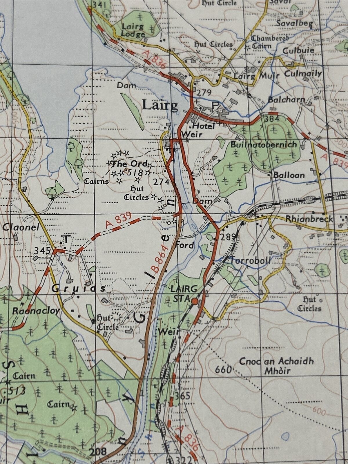 BONAR-BRIDGE Ordnance Survey Map One Inch 1959 Sheet 21 Scotland Culrain Lairg