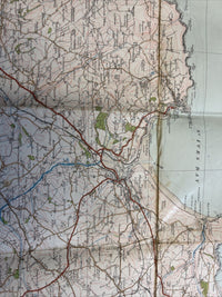 LANDS END & LIZARD No 146 Ordnance Survey Popular One Inch Cloth Map 1919