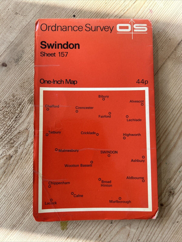 SWINDON Ordnance Survey One inch 1968 Sheet 157 Fairford Marlborough