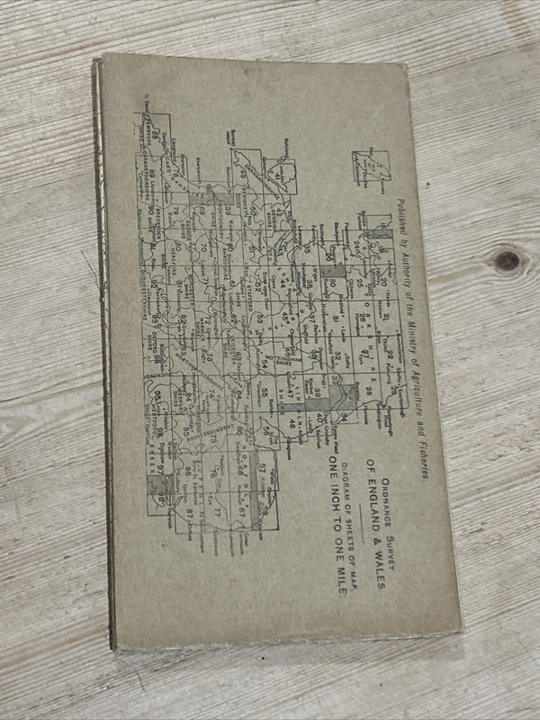 LLANIDLOES Ordnance Survey Paper One Inch Map 1922 Sheet 69 Contoured Caersws