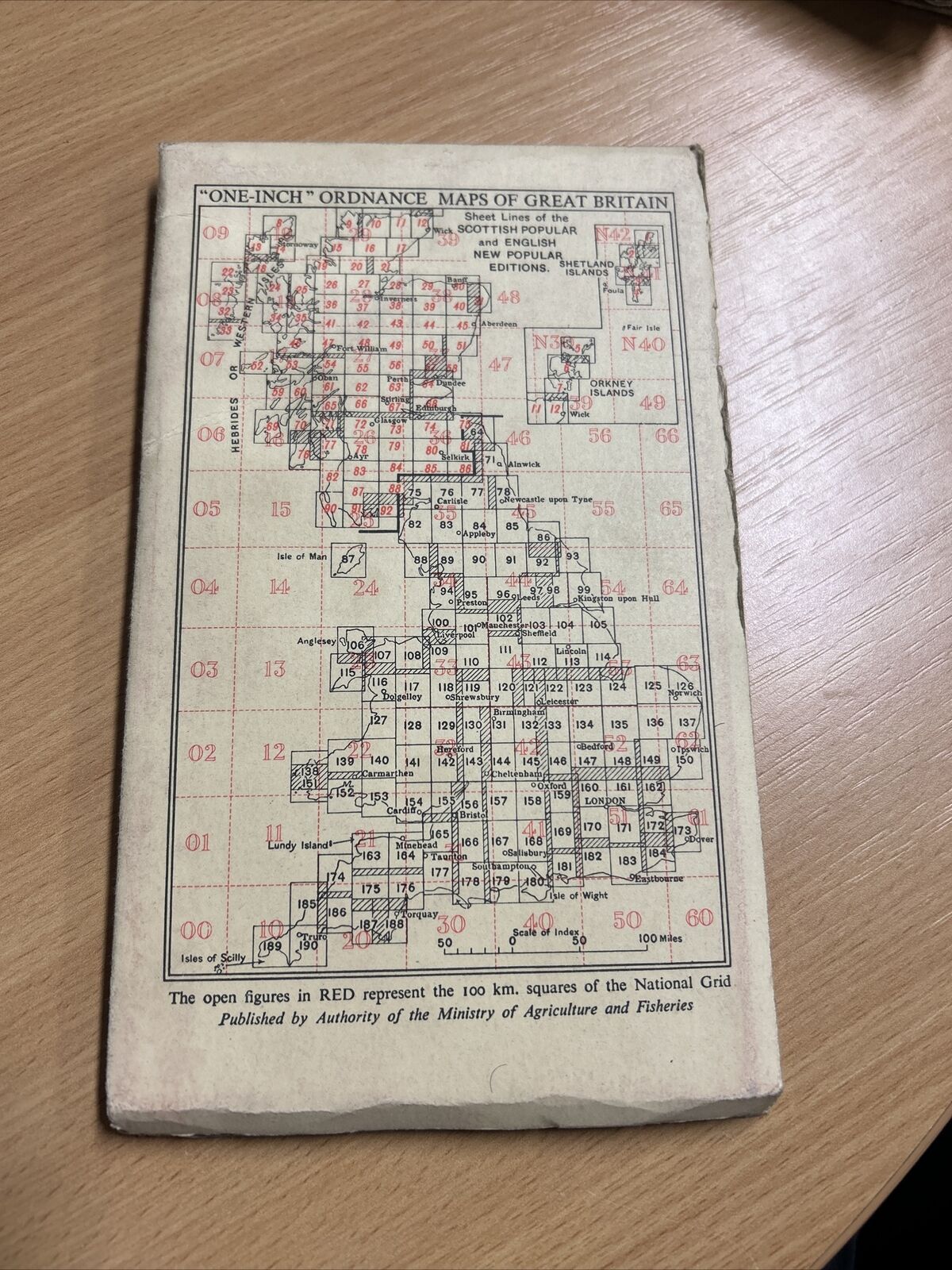 KIDDERMINSTER Ordnance Survey Cloth One Inch Map 1947 Sixth Edition Sheet 130