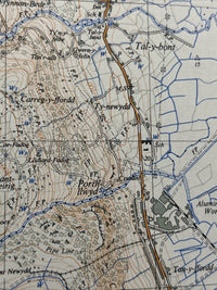 DOLGARROG Ordnance Survey Sheet SH76 Map 1:25000 First Series 1953 Llanrwst