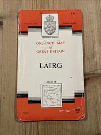 LAIRG Ordnance Survey Seventh Series Paper One inch 1958 Sheet 14 Loch Naver