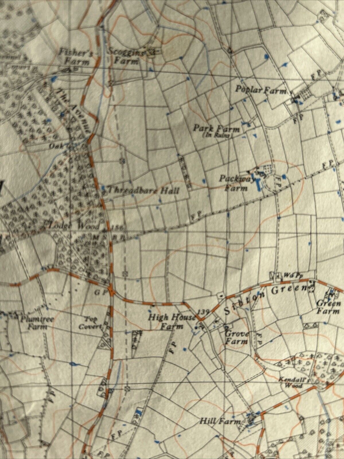 HALESWORTH Ordnance Survey First Series Sheet TM37 1:25,000 1956 Linstead Parva