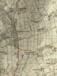 HALESWORTH Ordnance Survey First Series Sheet TM37 1:25,000 1956 Linstead Parva