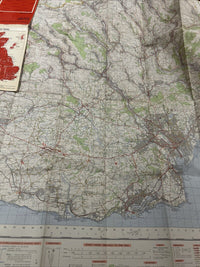 CARDIFF Ordnance Survey One Inch Map Sheet 154 Reasonable Condition 1966 Marks