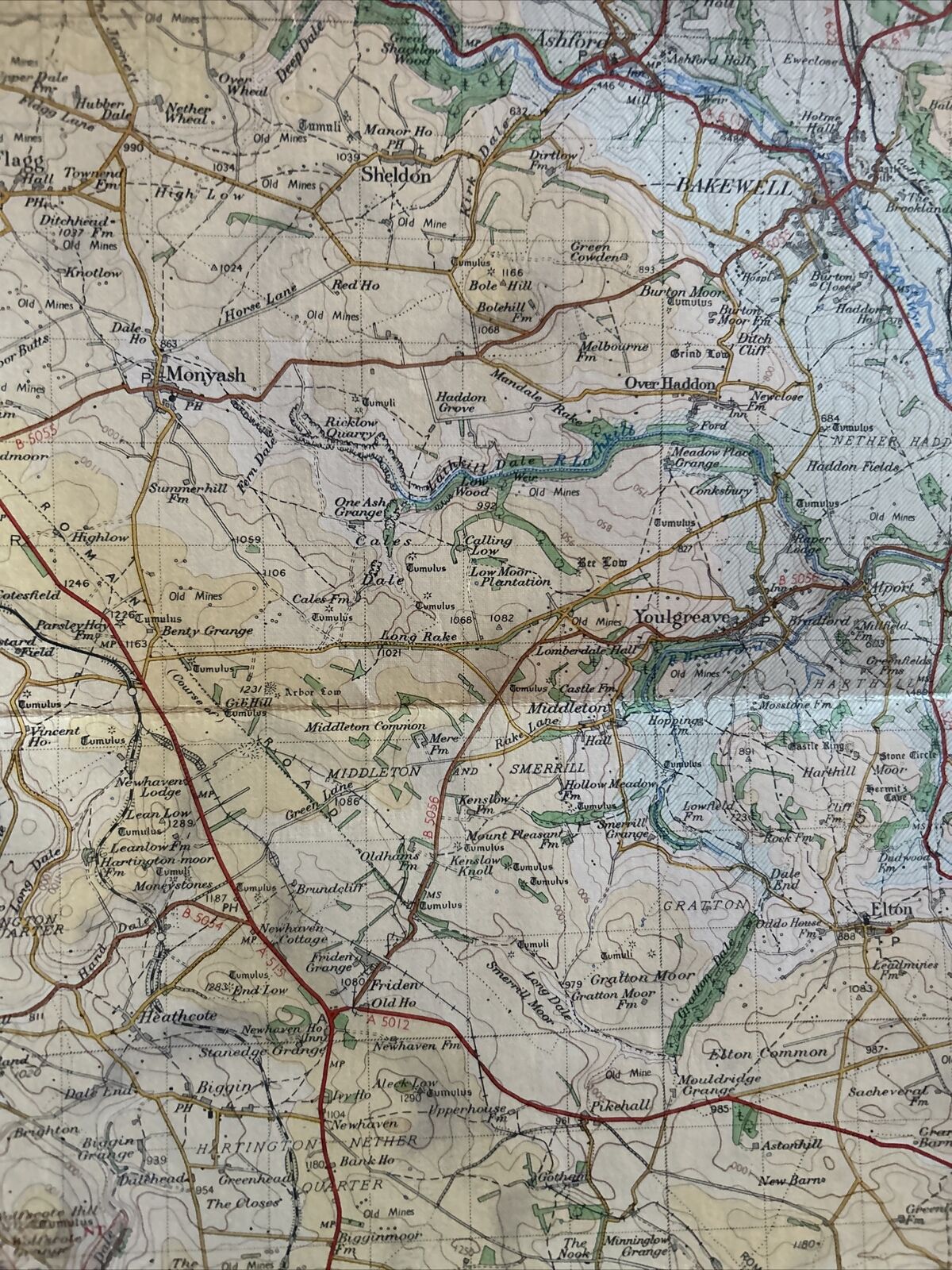 LAKE DISTRICT 1957 CLOTH Ordnance Survey Tourist Map Lakes Coniston Windermere