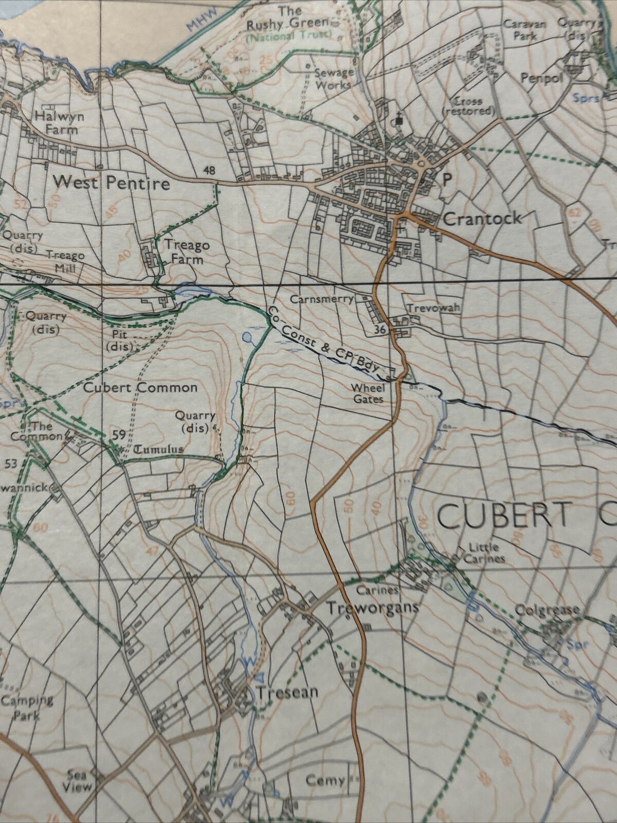 PERRANPORTH  Pathfinder Ordnance Survey SW75 1:25,000 1977 Crantock Goonhavern