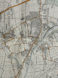 TADCASTER Ordnance Survey Second Series Map SE44/54 1974 Boston Spa Wighill