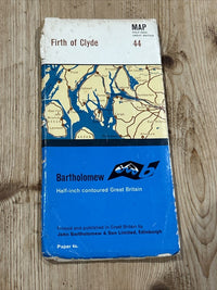 FIRTH OF CYLDE - 1968 Bartholomew Half Inch Map No 44 Lomond Scarba