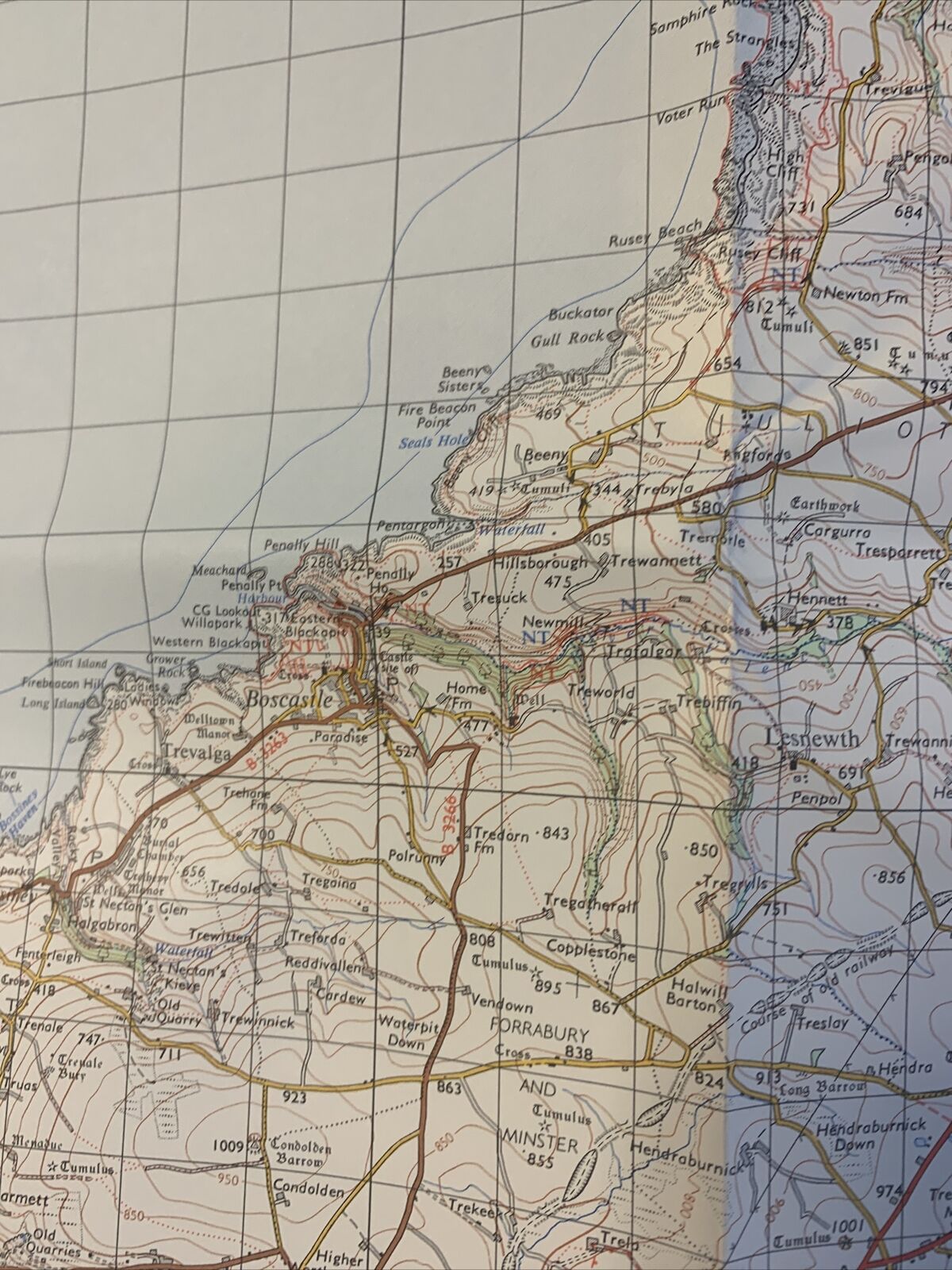 BUDE Ordnance Survey One Inch Map Sheet 174 1971 Boscastle Hartland Clovelly