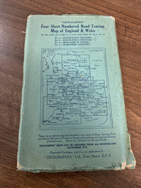 SOUTH WEST COUNTIES Numbered Road Map 2 Of 4 GEOGRAPHIA Cloth 31 X 40 In Devon