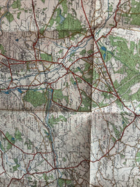 WINDSOR Ordnance Survey Paper One Inch Map 1920 Sheet 114 Contoured Woking Epsom