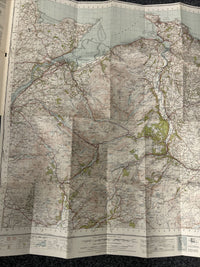 SNOWDON Ordnance Survey Cloth One Inch Map 1947 Sixth Edition Sheet 107 Conway