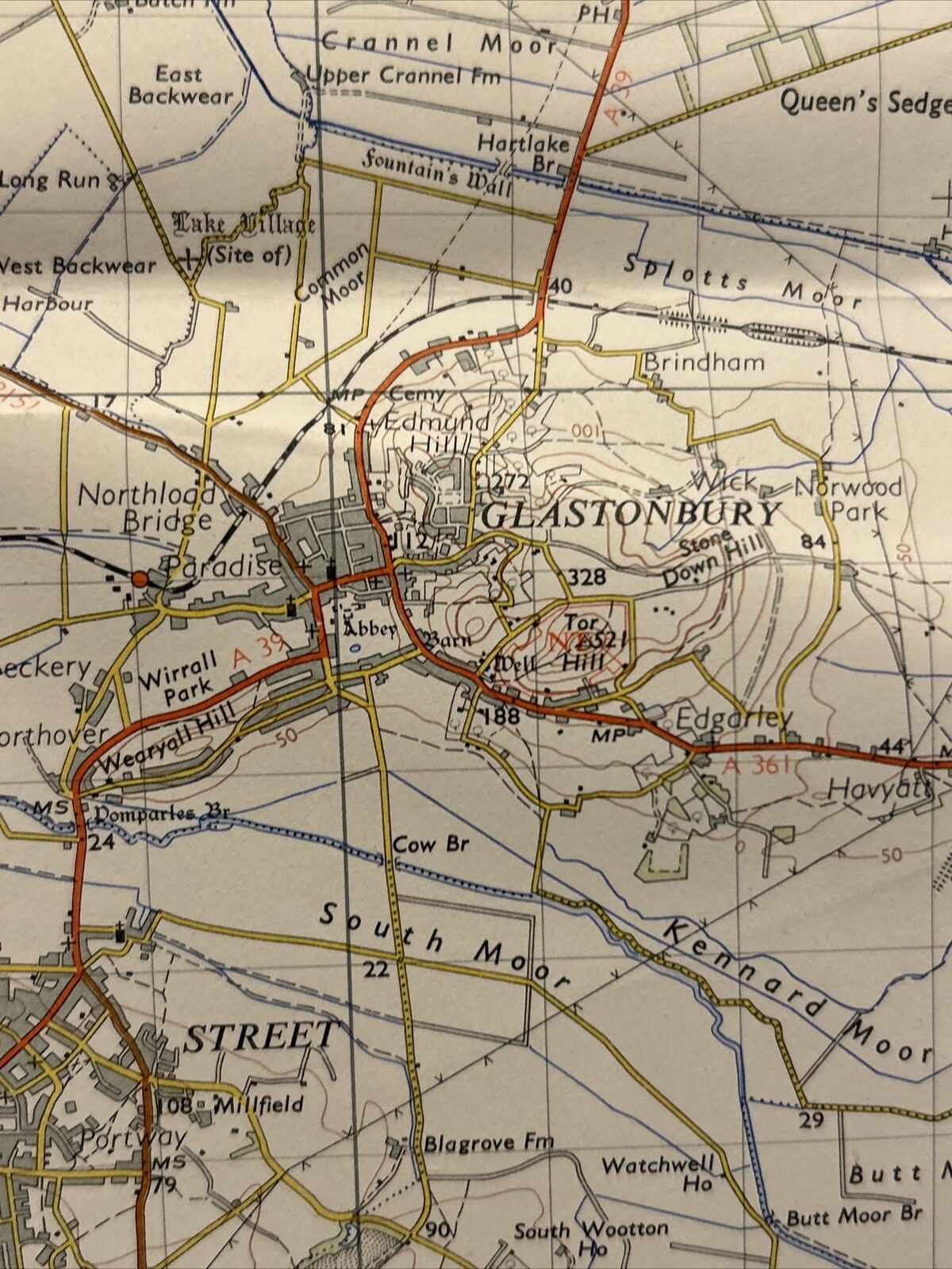 WESTON SUPER MERE Ordnance Survey Seventh Series Paper One In Map Sheet 165 1958