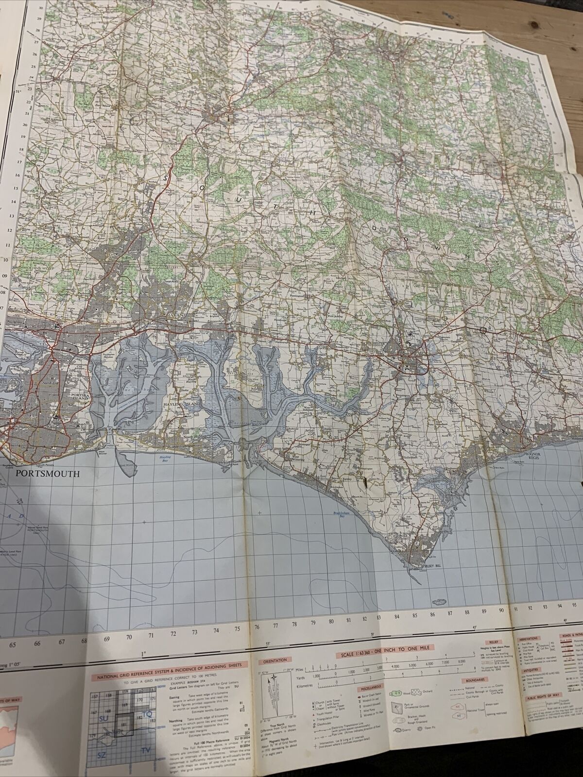 CHICHESTER Ordnance Survey One Inch Sheet 181 1970  Portsmouth Bognor Regis