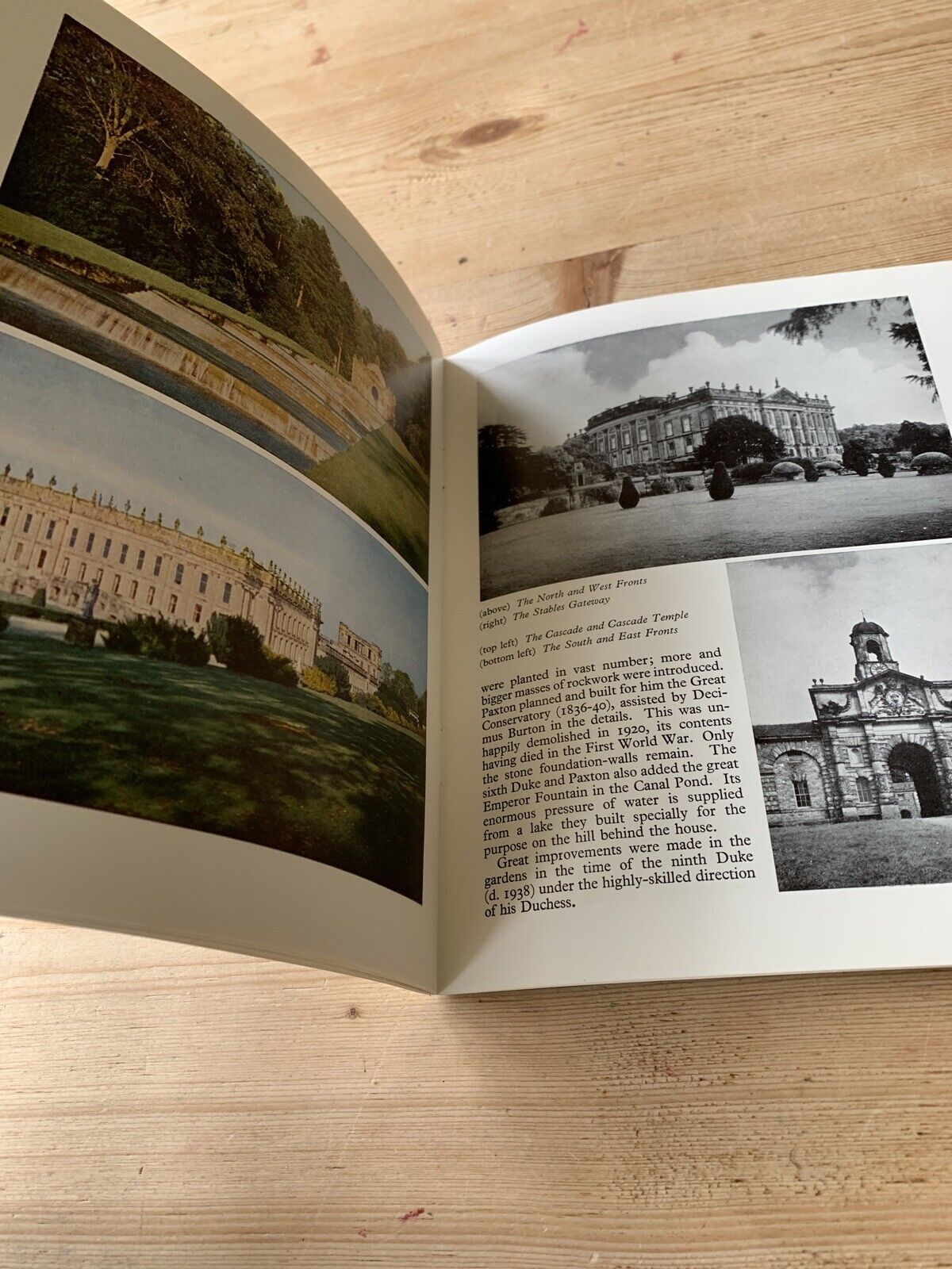 Chatsworth Derbyshire - Guide Book 1960s? Maps Photos History 