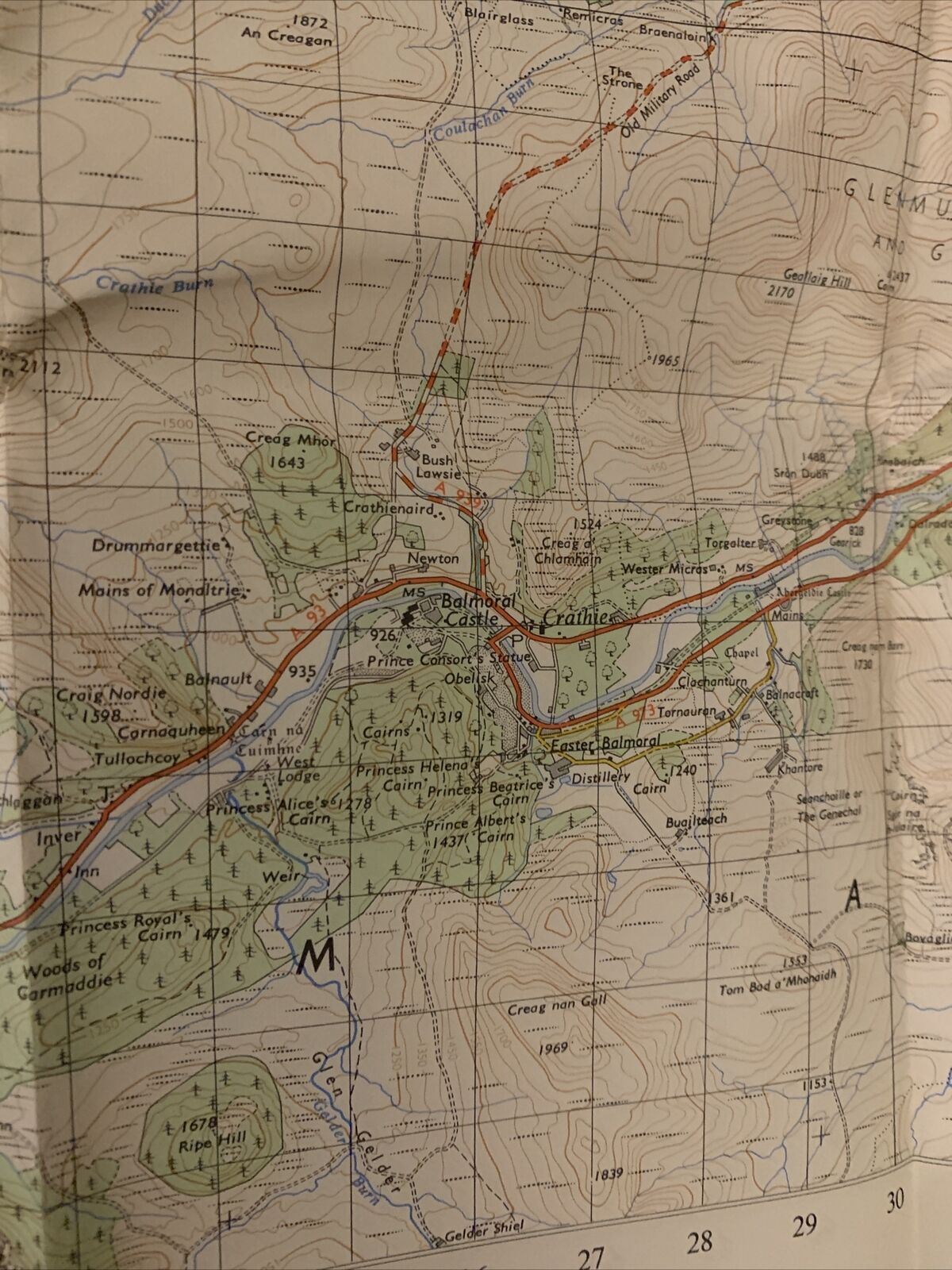 Grantown & Cairngorm No 38 1971 Revision  Ordnance Survey One Inch Map